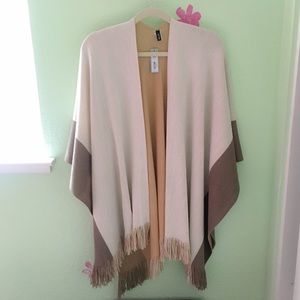 Neutral Poncho Scarf